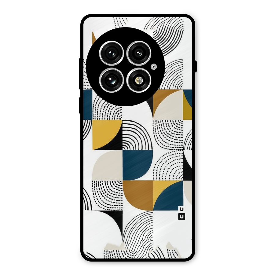 Boxes Pattern Metal Back Case for OnePlus 13
