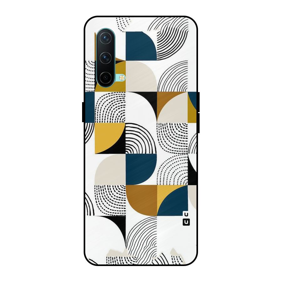 Boxes Pattern Metal Back Case for OnePlus Nord CE 5G