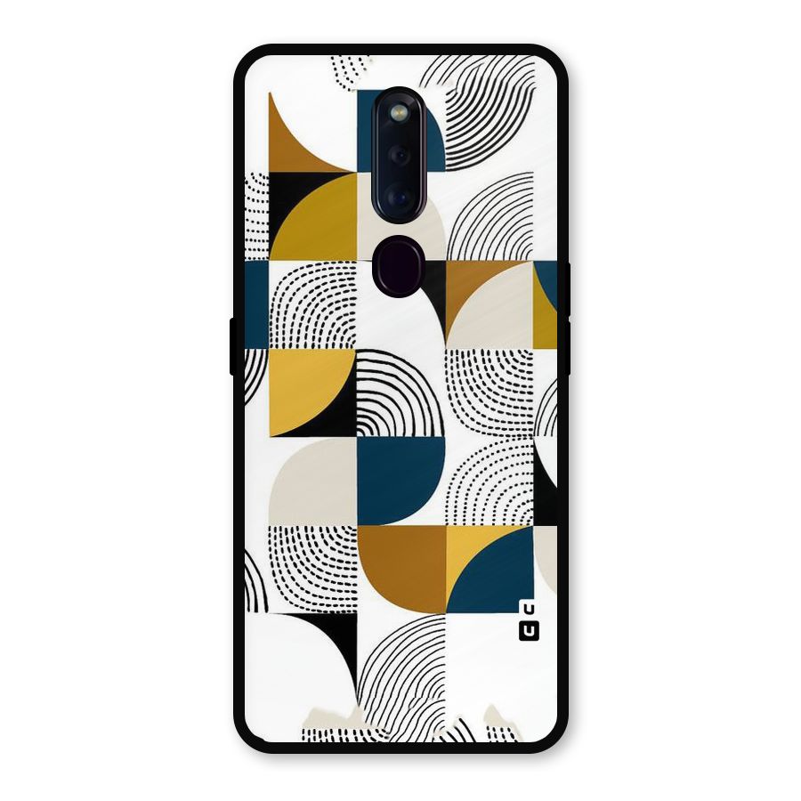 Boxes Pattern Metal Back Case for Oppo F11 Pro