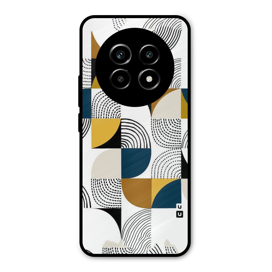 Boxes Pattern Metal Back Case for Realme 13 Pro