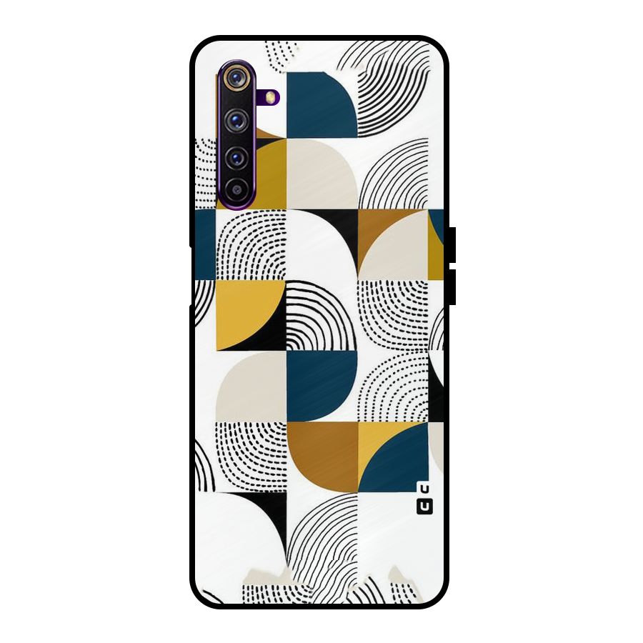 Boxes Pattern Metal Back Case for Realme 6 Pro