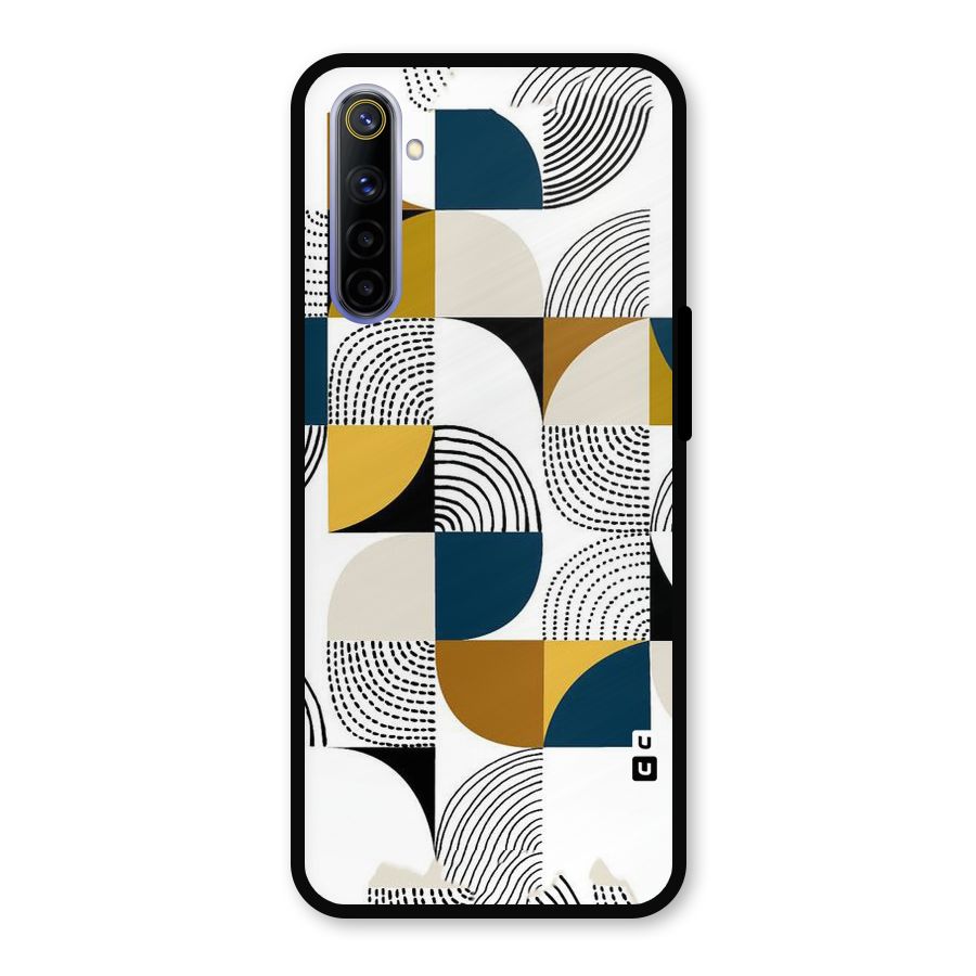 Boxes Pattern Metal Back Case for Realme 6i