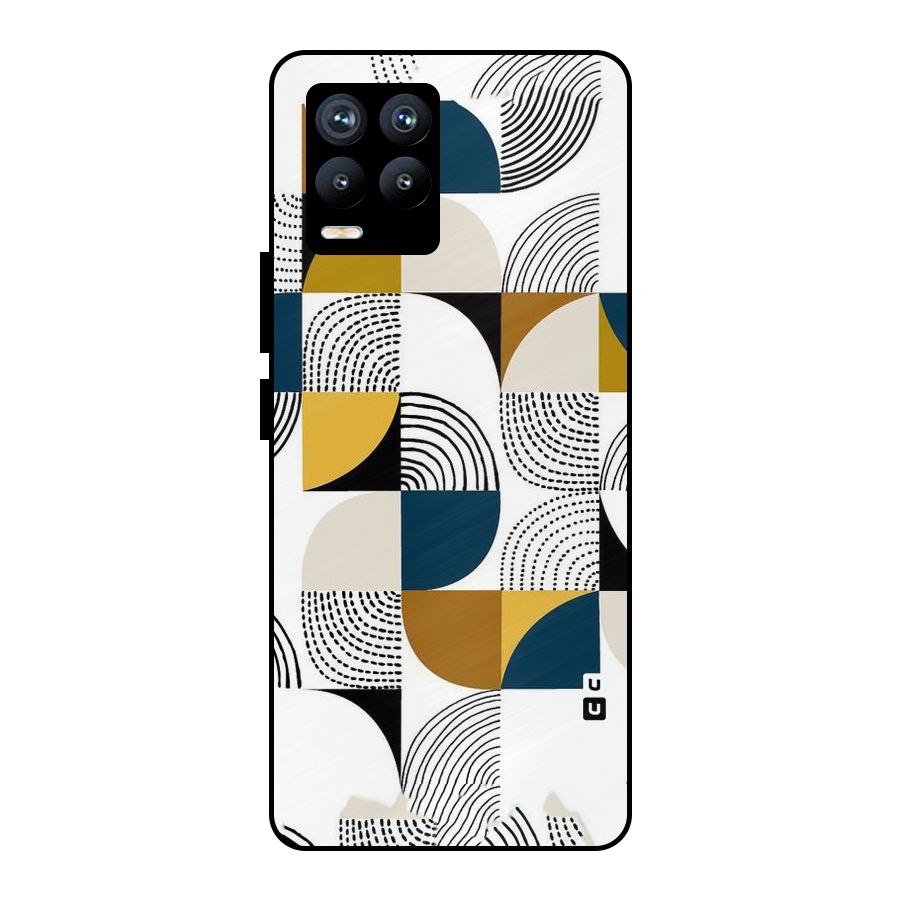 Boxes Pattern Metal Back Case for Realme 8 Pro