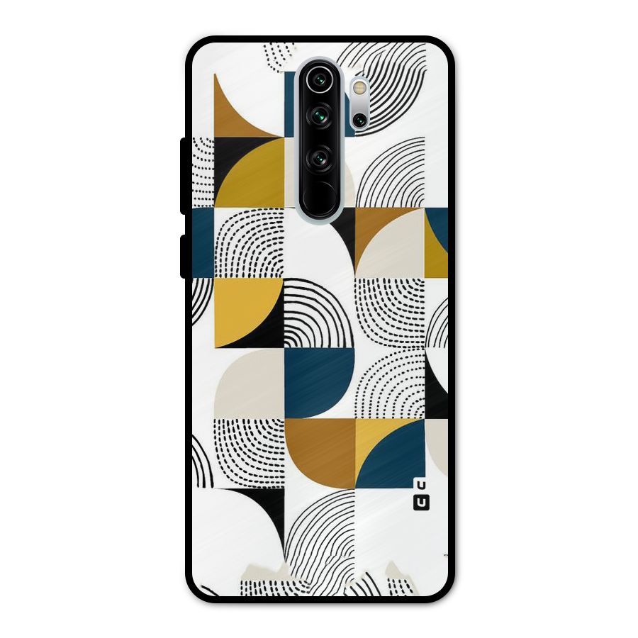 Boxes Pattern Metal Back Case for Redmi Note 8 Pro