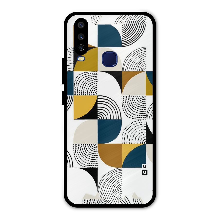 Boxes Pattern Metal Back Case for Vivo V17