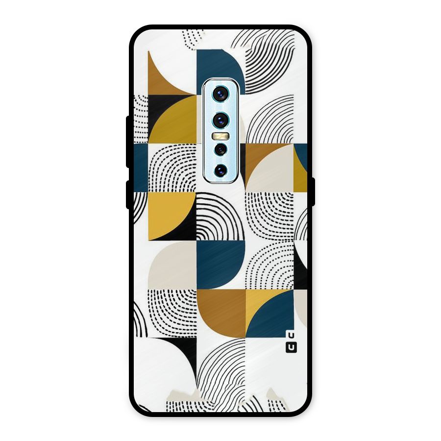 Boxes Pattern Metal Back Case for Vivo V17 Pro