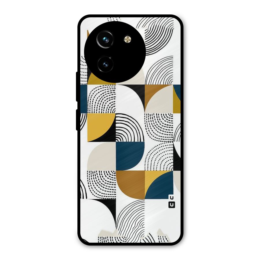 Boxes Pattern Metal Back Case for Vivo Y200i