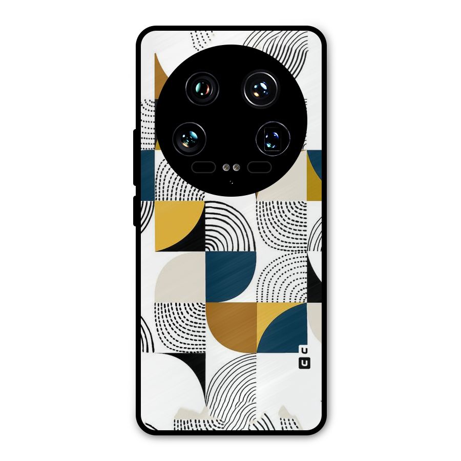 Boxes Pattern Metal Back Case for Xiaomi 14 Ultra