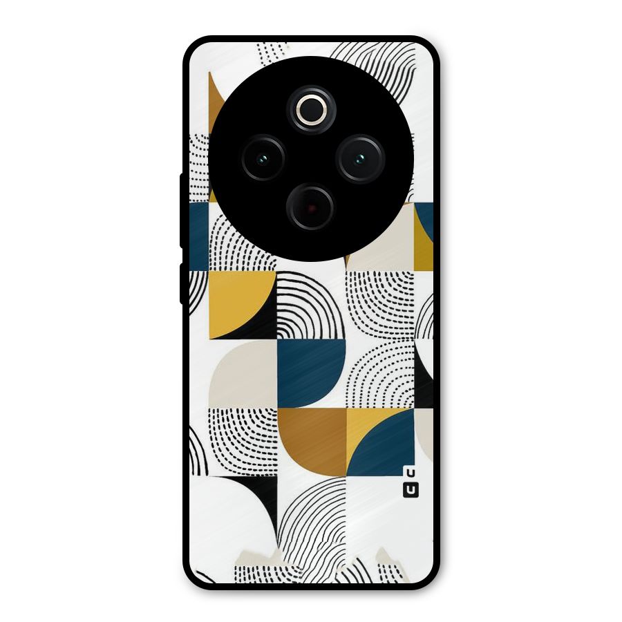 Boxes Pattern Metal Back Case for iQOO Z10