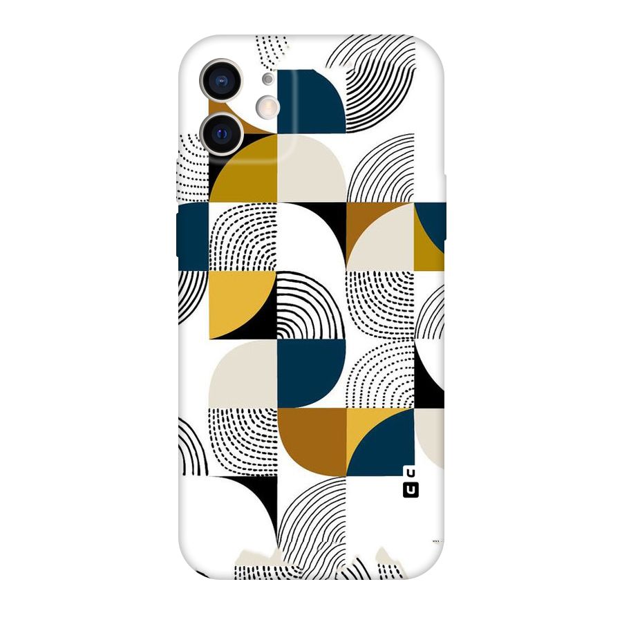 Boxes Pattern Original Polycarbonate Back Case for iPhone 12