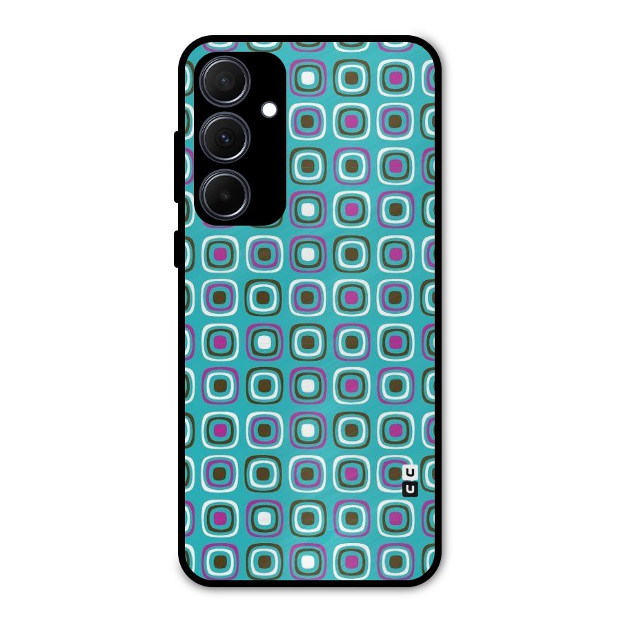 Boxes Tiny Pattern Metal Back Case for Galaxy A35