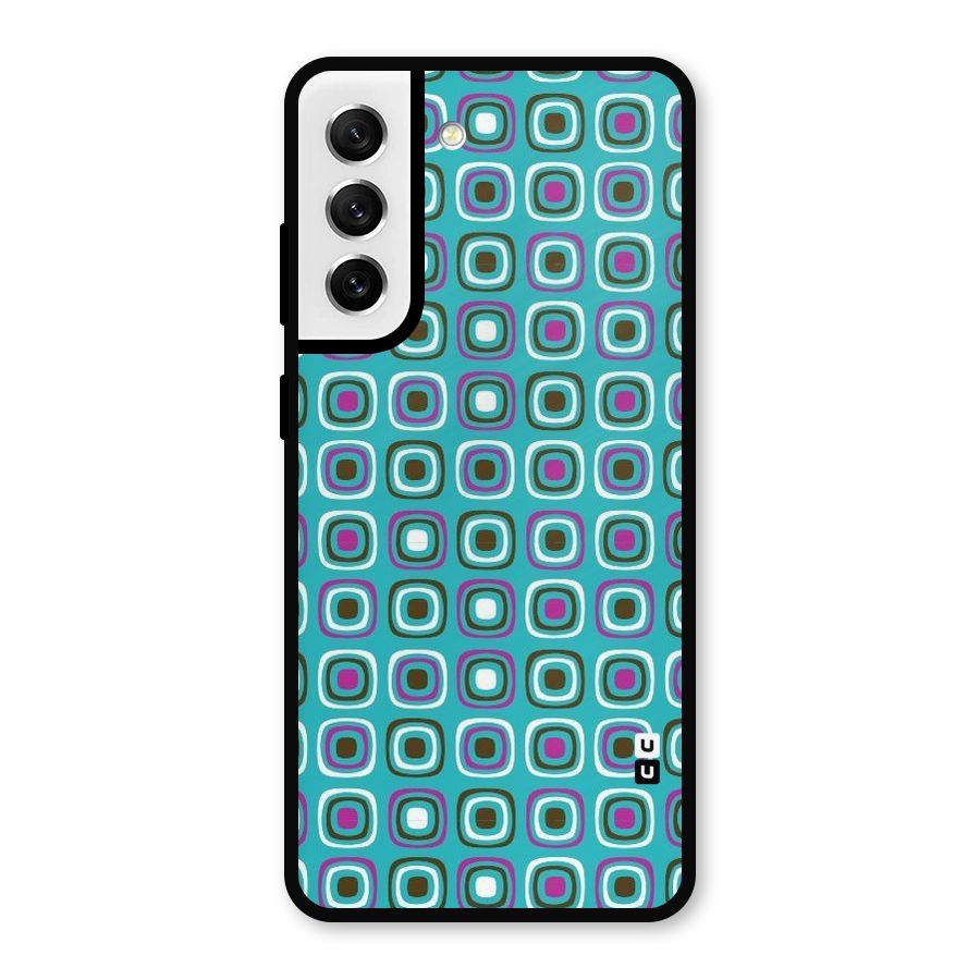 Boxes Tiny Pattern Metal Back Case for Galaxy S21 FE 5G