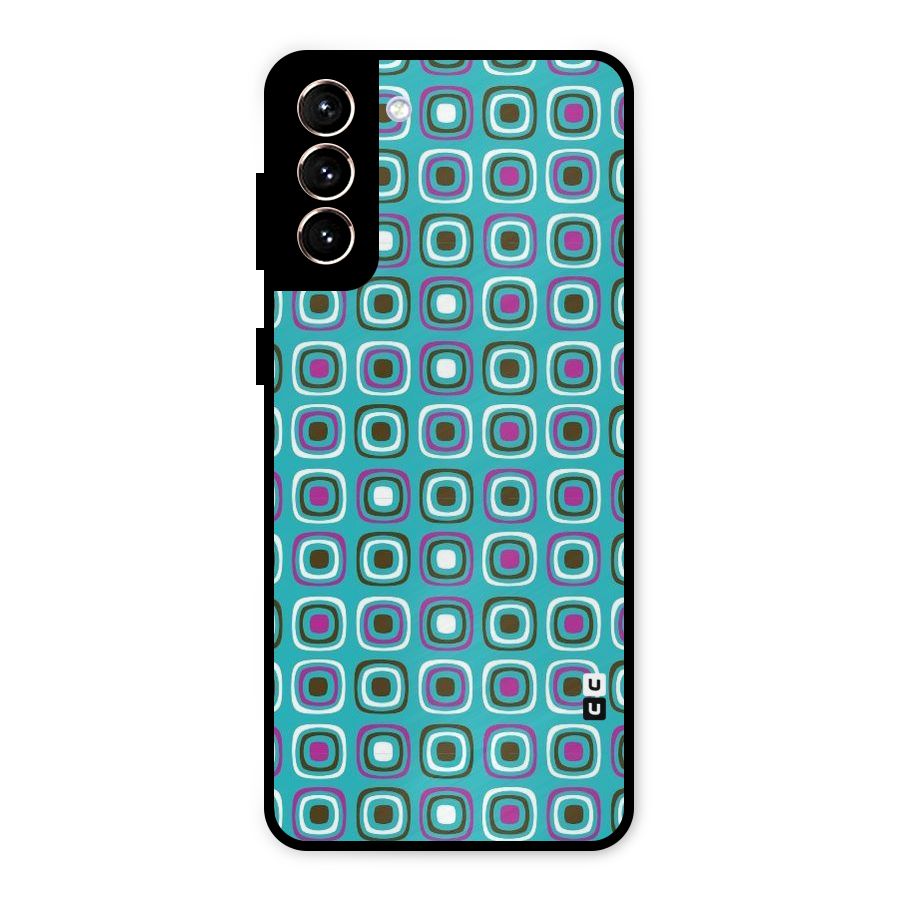 Boxes Tiny Pattern Metal Back Case for Galaxy S21 Plus