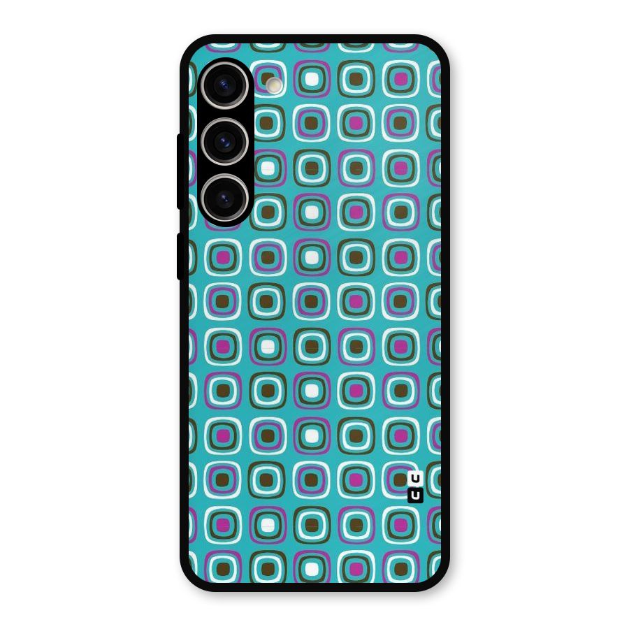 Boxes Tiny Pattern Metal Back Case for Galaxy S23 Plus