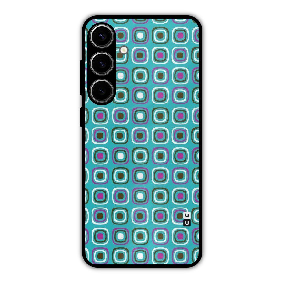Boxes Tiny Pattern Metal Back Case for Galaxy S24 Plus