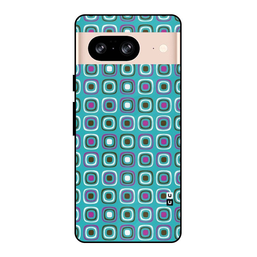 Boxes Tiny Pattern Metal Back Case for Google Pixel 8