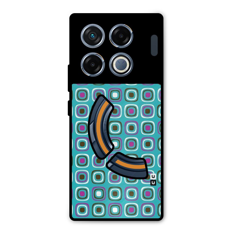 Boxes Tiny Pattern Metal Back Case for Infinix GT 20 Pro