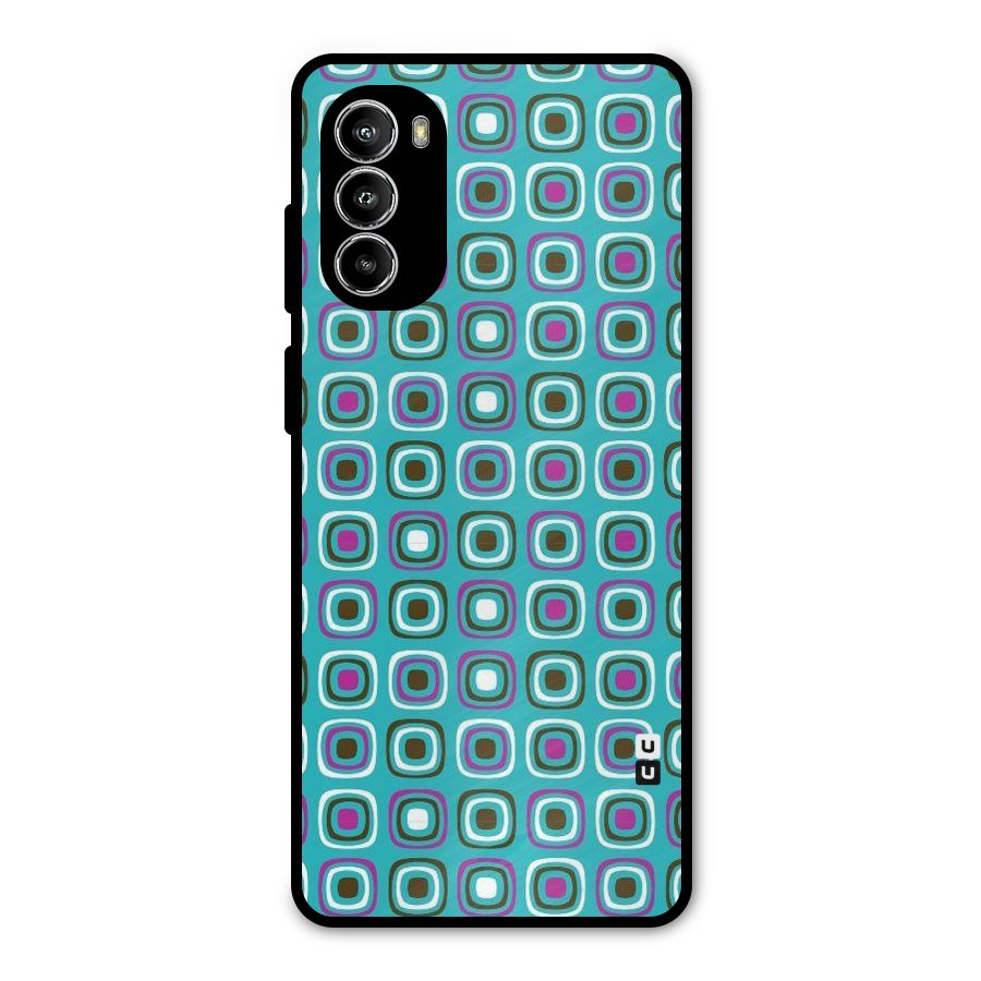 Boxes Tiny Pattern Metal Back Case for Moto G52