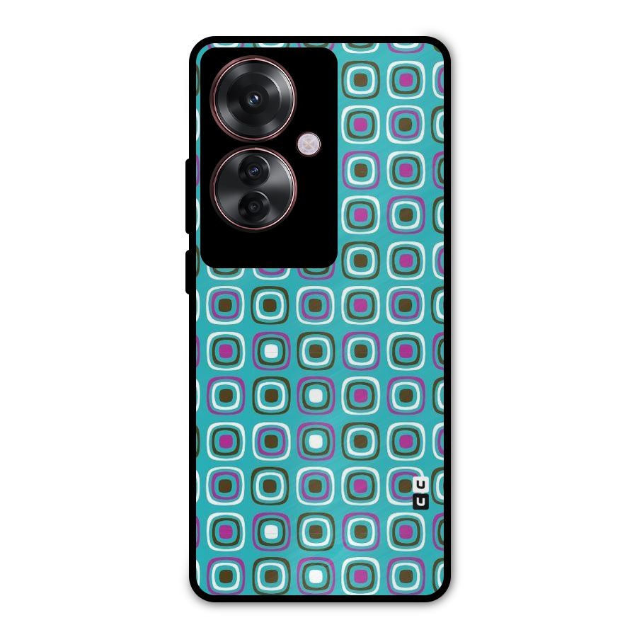Boxes Tiny Pattern Metal Back Case for Oppo F25 Pro