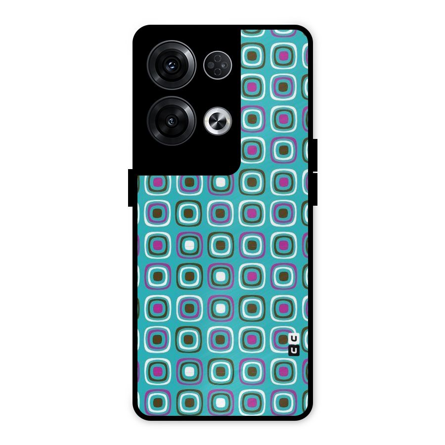 Boxes Tiny Pattern Metal Back Case for Oppo Reno8 Pro 5G