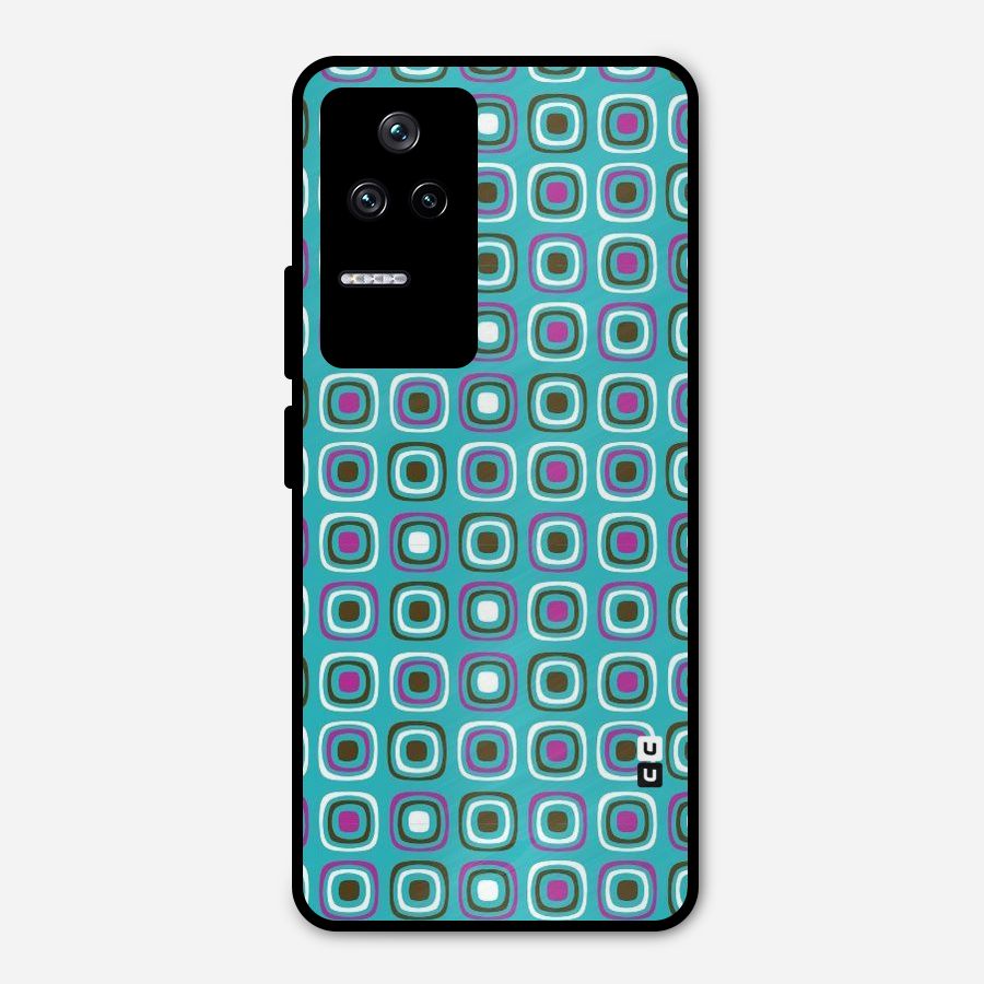 Boxes Tiny Pattern Metal Back Case for Poco F4 5G