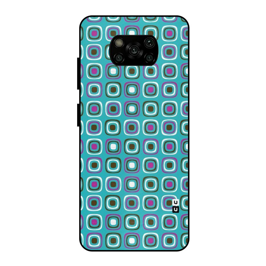 Boxes Tiny Pattern Metal Back Case for Poco X3