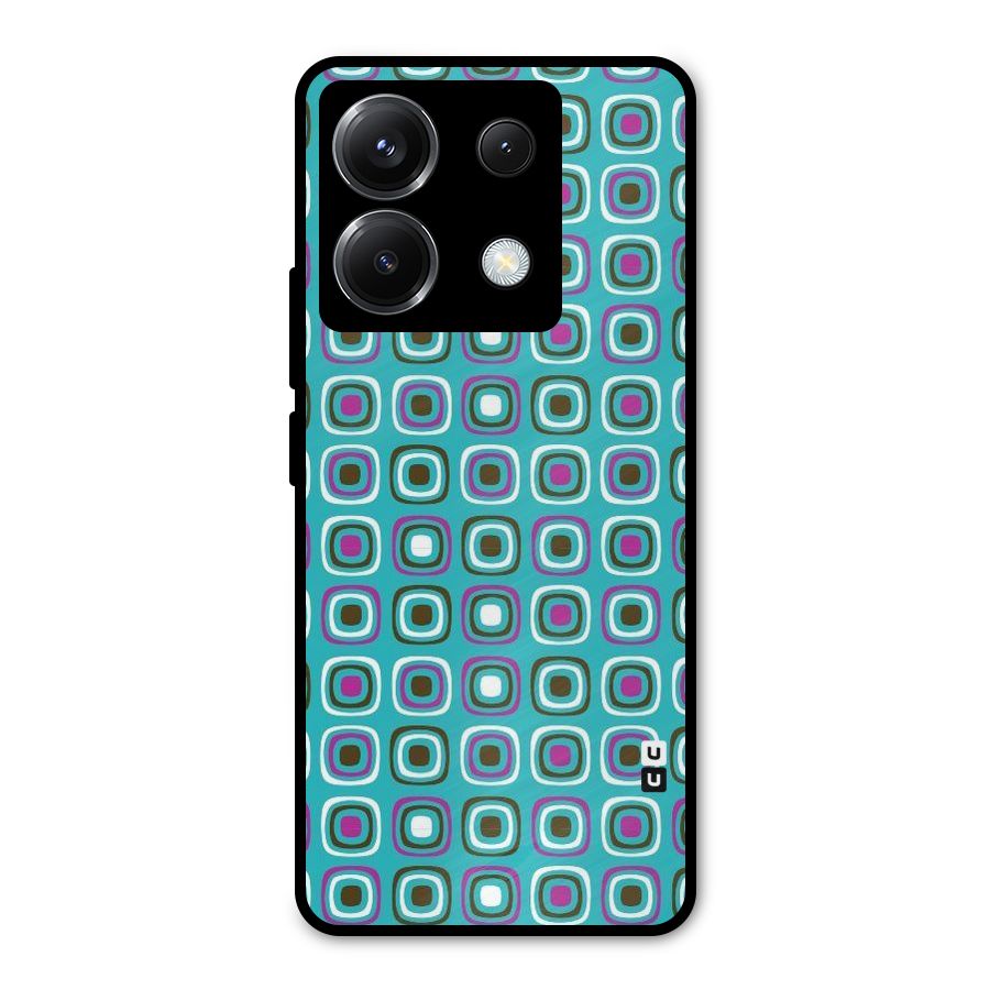 Boxes Tiny Pattern Metal Back Case for Poco X6