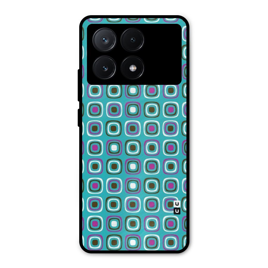 Boxes Tiny Pattern Metal Back Case for Poco X6 Pro