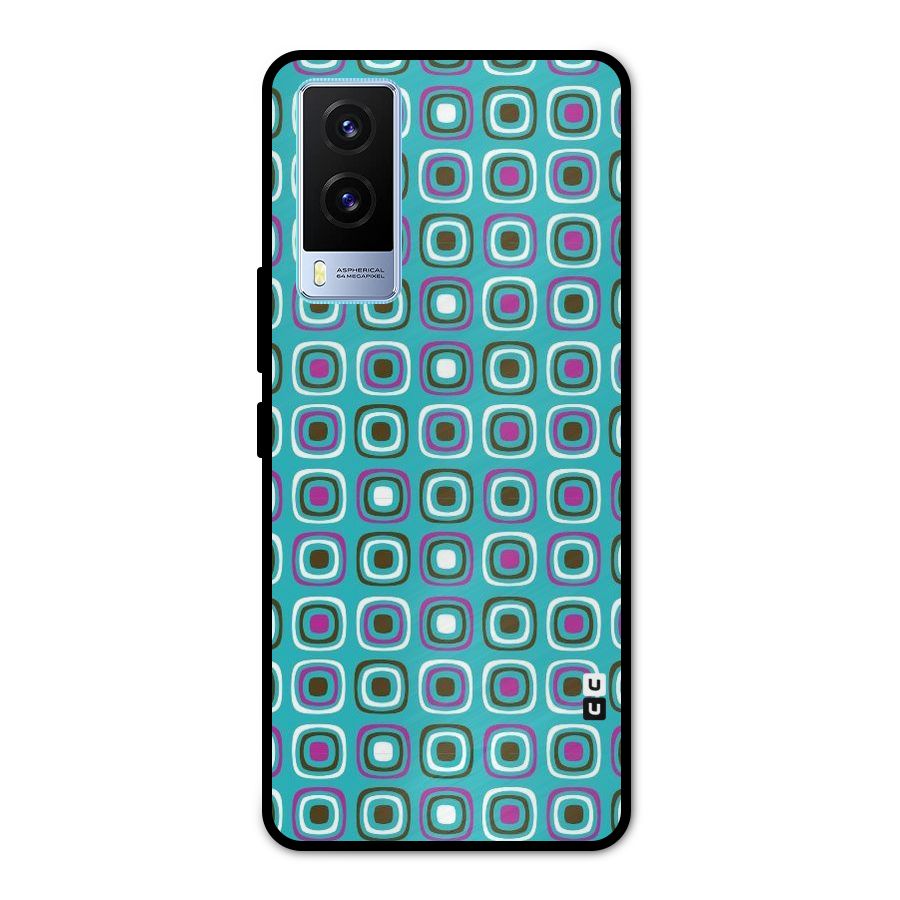 Boxes Tiny Pattern Metal Back Case for Vivo V21e 5G