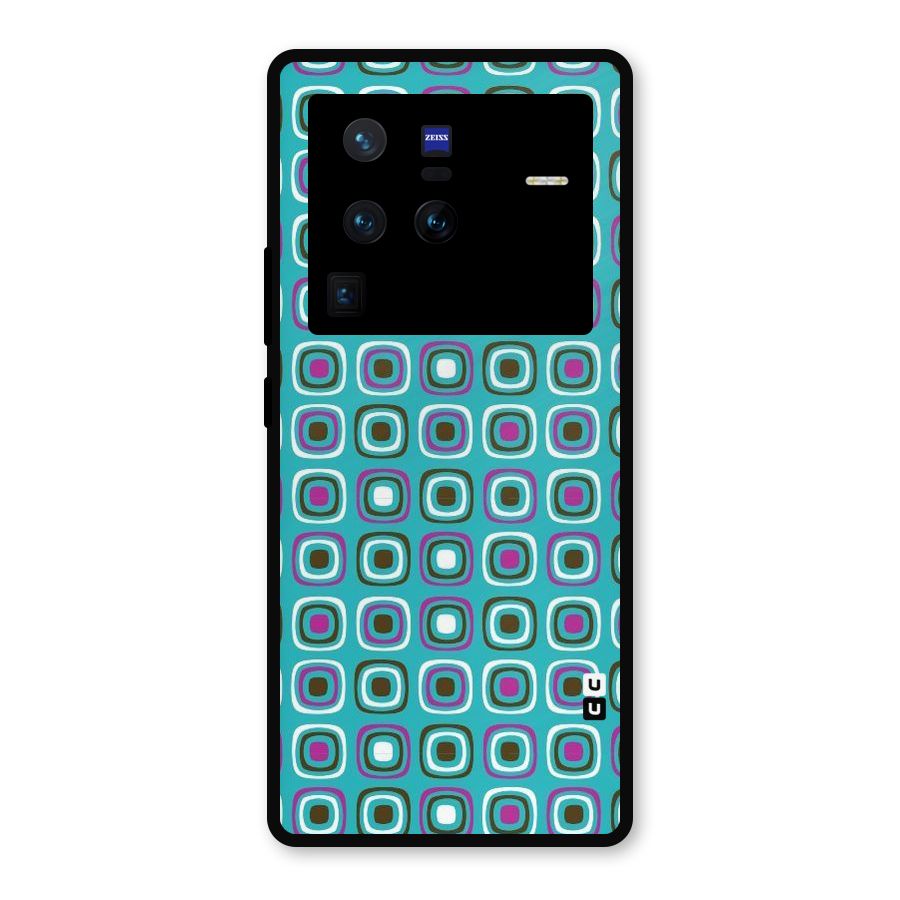 Boxes Tiny Pattern Metal Back Case for Vivo X80 Pro