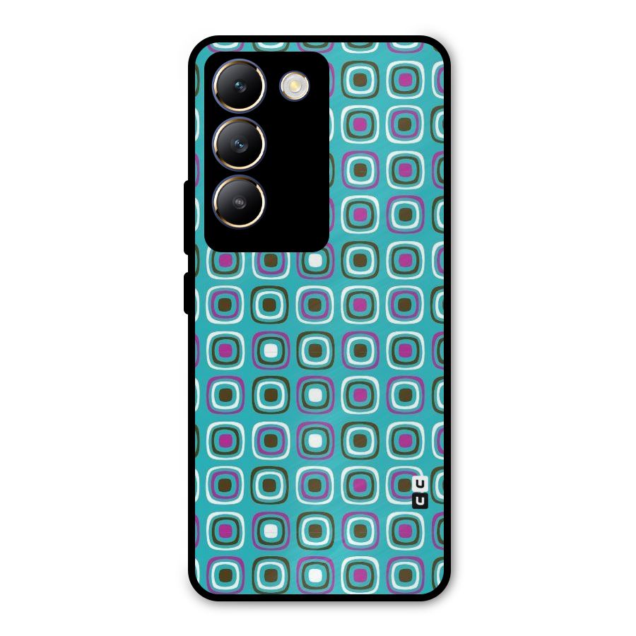 Boxes Tiny Pattern Metal Back Case for Vivo Y200e