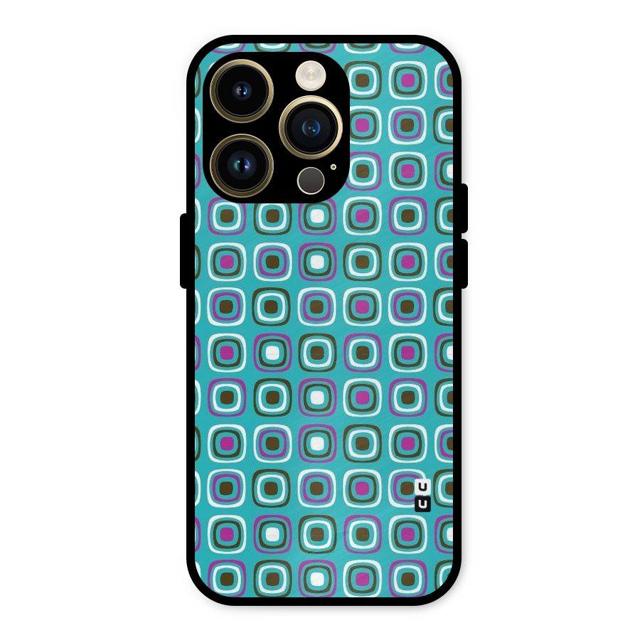 Boxes Tiny Pattern Metal Back Case for iPhone 14 Pro