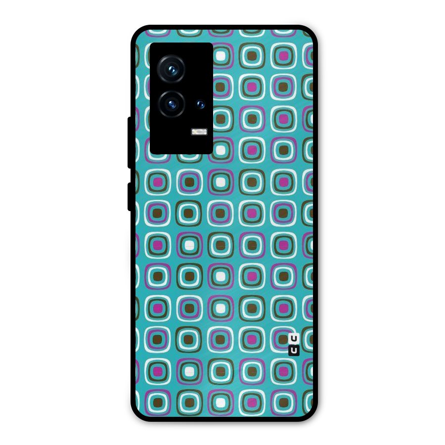 Boxes Tiny Pattern Metal Back Case for iQOO 9 5G