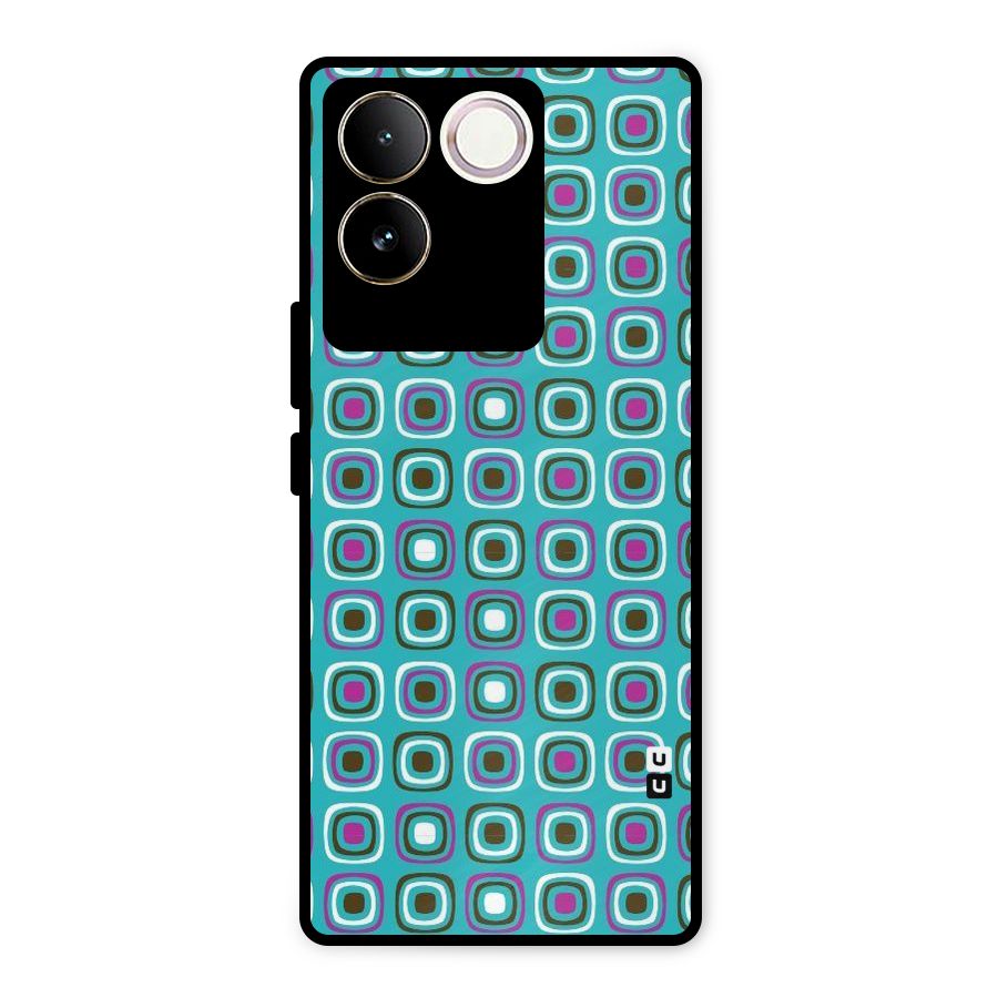 Boxes Tiny Pattern Metal Back Case for iQOO Z7 Pro