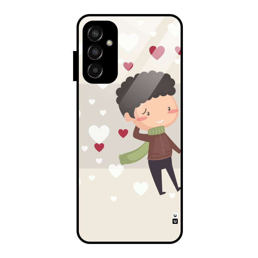 Boy in love Glass Back Case for Galaxy F13