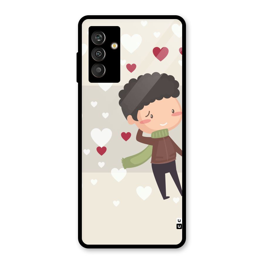 Boy in love Glass Back Case for Galaxy M13