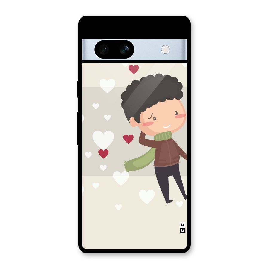 Boy in love Glass Back Case for Google Pixel 7a