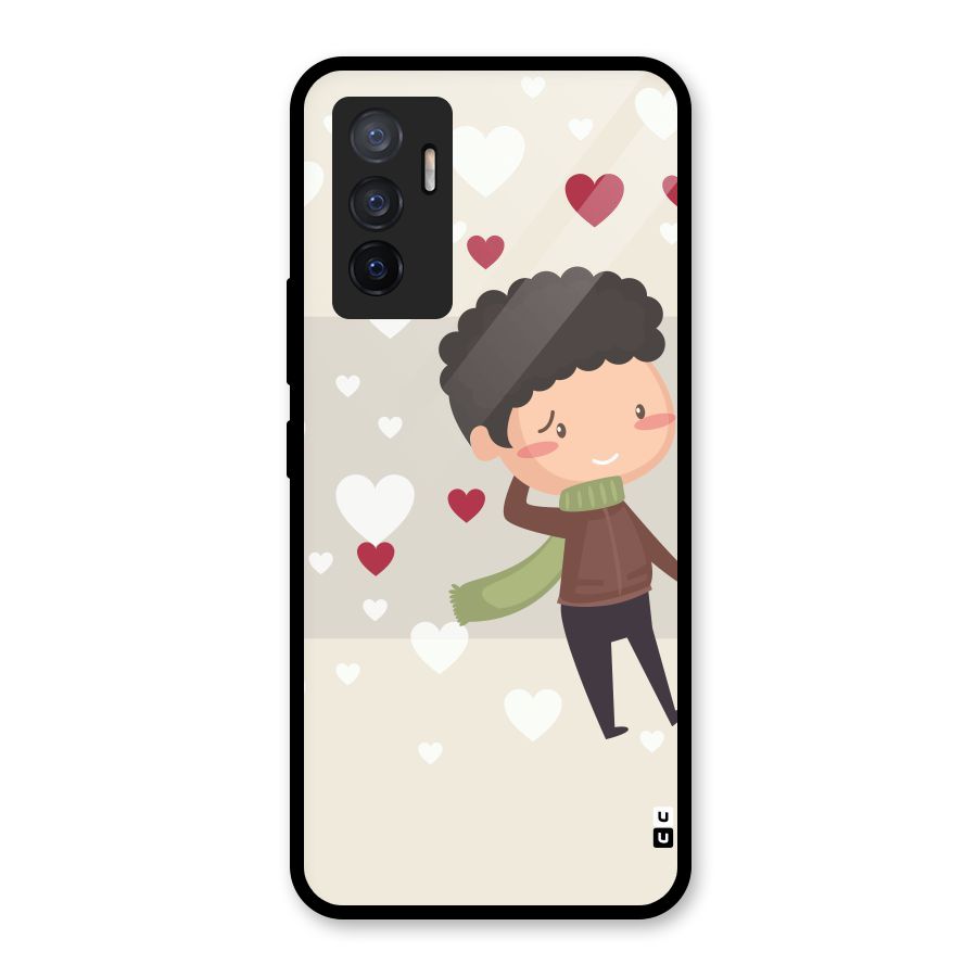 Boy in love Glass Back Case for Vivo V23e