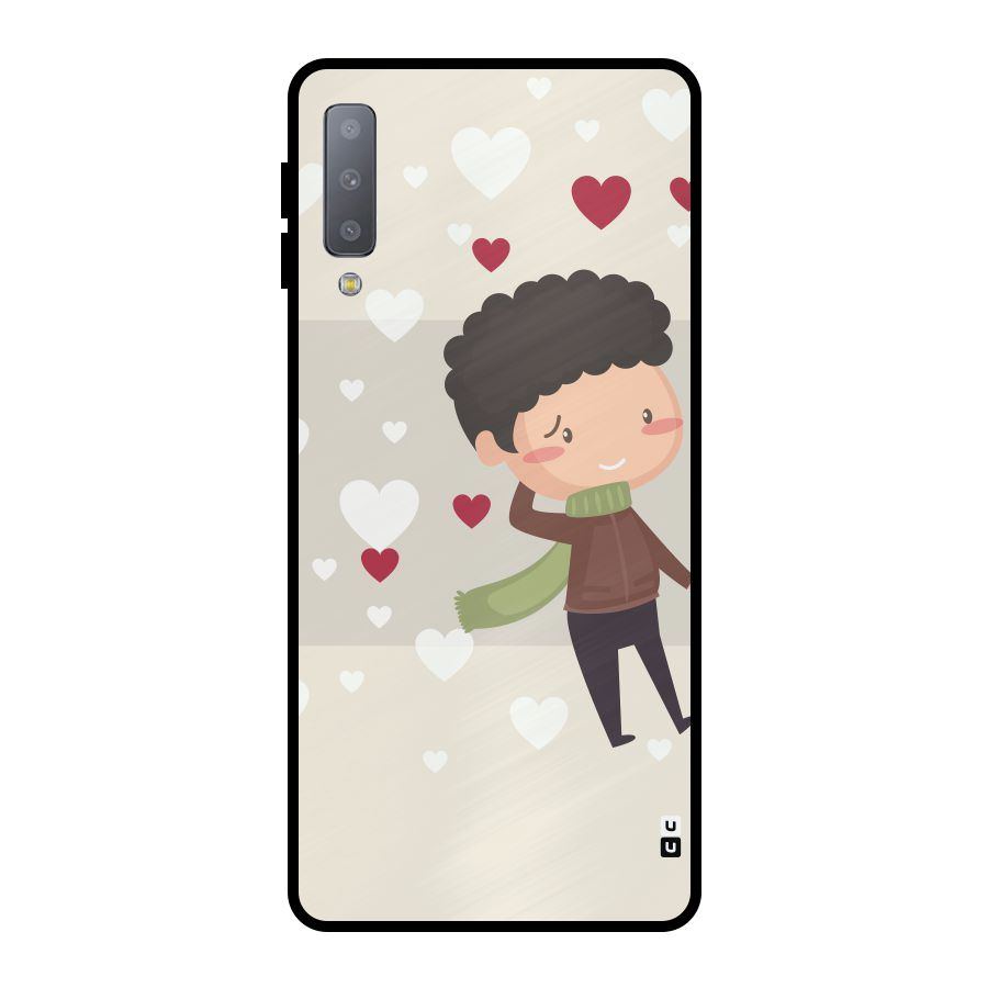 Boy in love Metal Back Case for Galaxy A7 (2018)