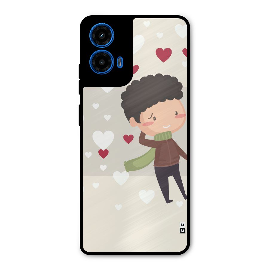 Boy in love Metal Back Case for Moto G45