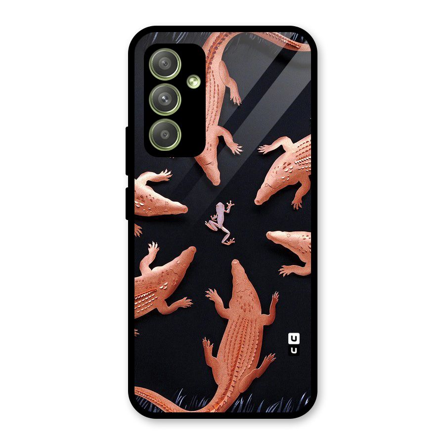 Brave Frog Glass Back Case for Galaxy A54