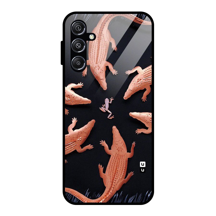 Brave Frog Glass Back Case for Galaxy M34 5G