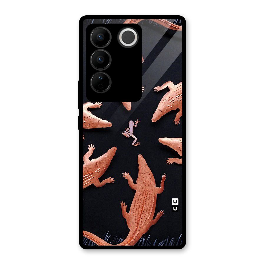 Brave Frog Glass Back Case for Vivo V27 Pro