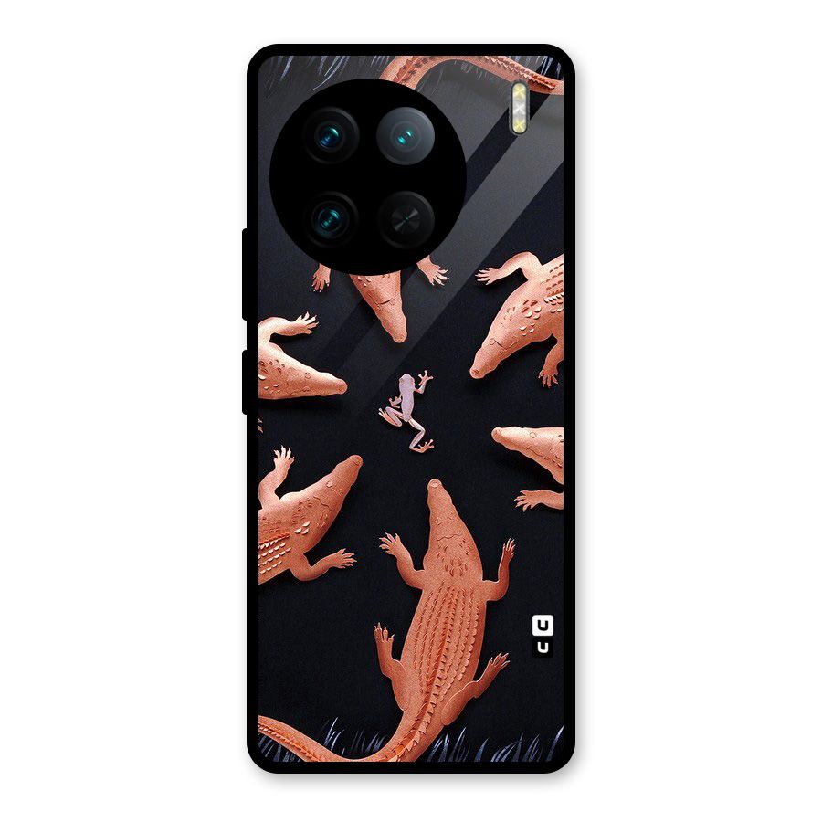 Brave Frog Glass Back Case for Vivo X90 Pro