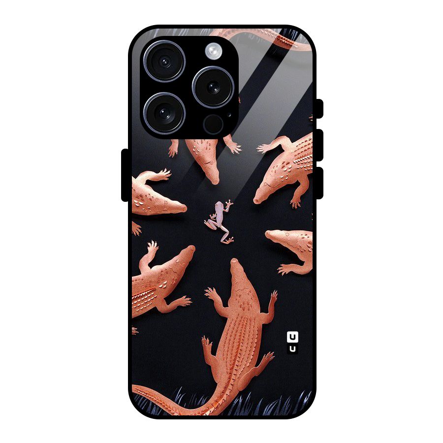 Brave Frog Glass Back Case for iPhone 15 Pro