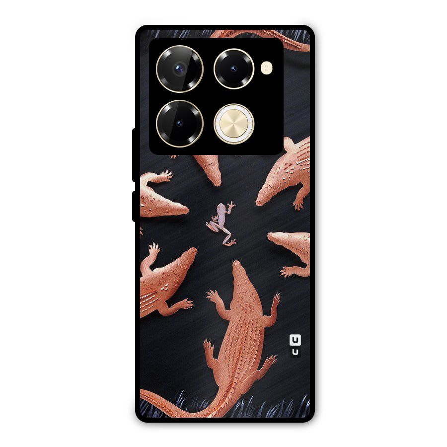 Brave Frog Metal Back Case for Infinix Note 40 Pro Plus