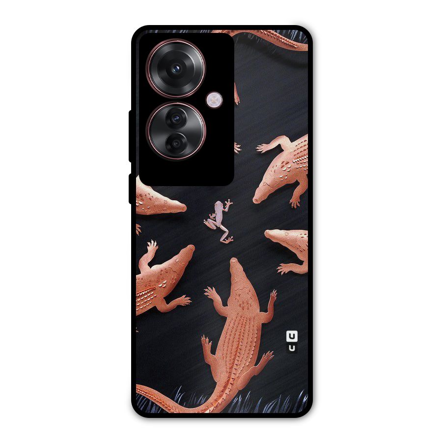 Brave Frog Metal Back Case for Oppo F25 Pro