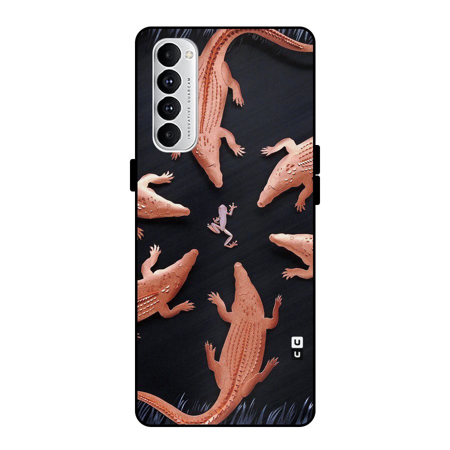 Brave Frog Metal Back Case for Oppo Reno4 Pro