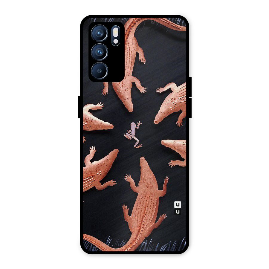 Brave Frog Metal Back Case for Oppo Reno6 5G