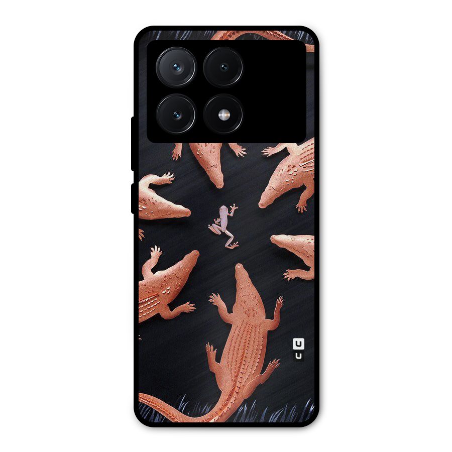 Brave Frog Metal Back Case for Poco X6 Pro